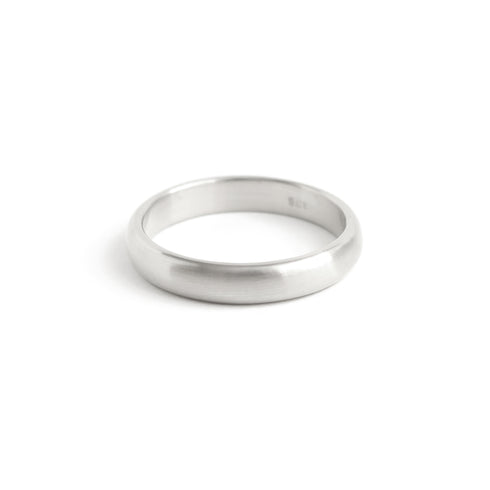 Men's Half Round Band in Silver