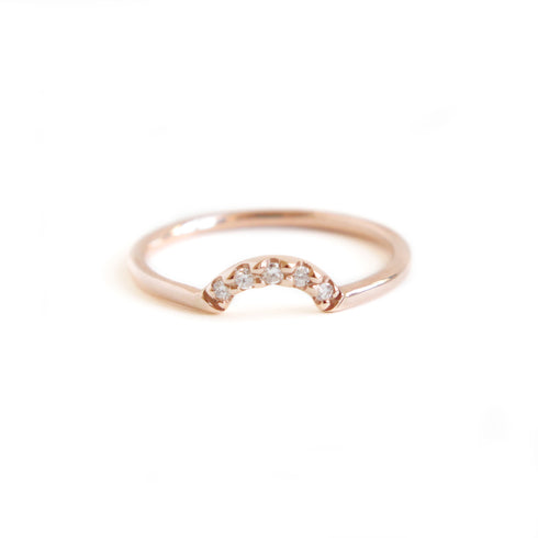 Diamond Arch Band in Rose Gold