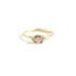 Leda ~ Six Claw Oval Diamond Ring