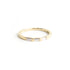 White Baguette Diamond Half Eternity Band in Yellow Gold