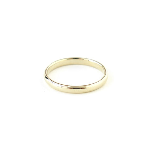 Half Round Band in Yellow Gold