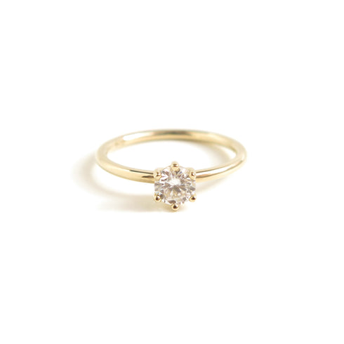 Nova ~ Six Claw Round Diamond Ring