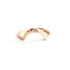 White Baguette Diamond Arch Band in Rose Gold