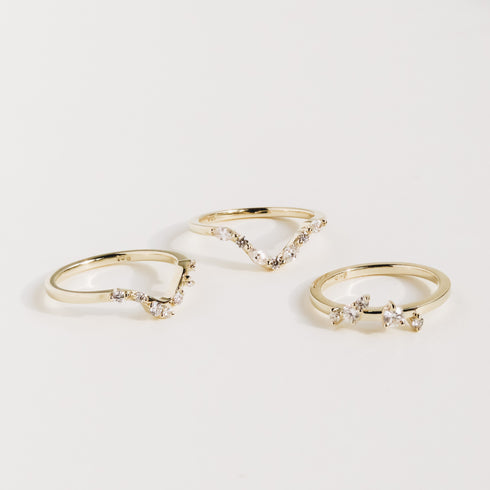 Scattered Diamond Band in White Gold