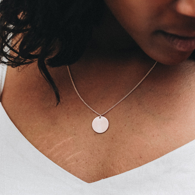Disc Pendant in Rose Gold