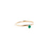 Three Claw Mini Emerald Ring in Yellow Gold