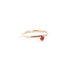 Three Claw Mini Garnet Ring in Yellow Gold