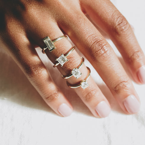 Nova ~ Four Claw Oval Diamond Ring