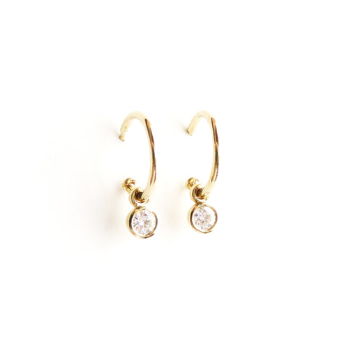 The Aether Charm Sleepers ~ Lab Grown Diamonds ~ Yellow Gold
