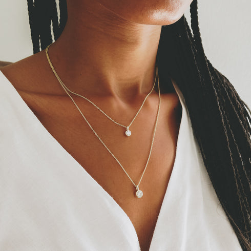 The Aether Pendant ~ Lab Grown Diamond ~ White Gold