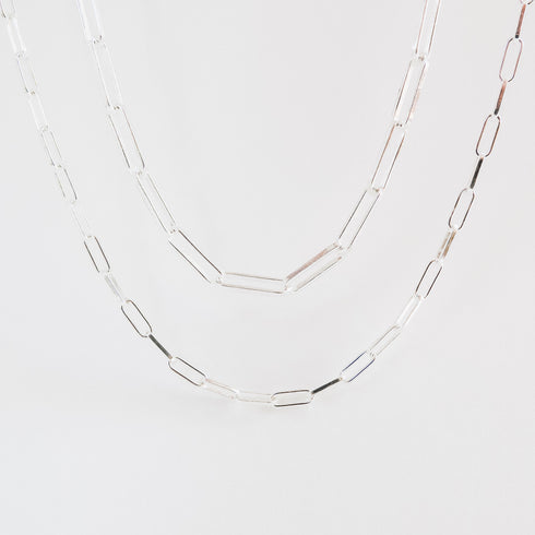 The Paperclip Chain in Silver
