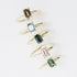 Four Claw Emerald Cut Smokey Quartz Ring in Yellow Gold