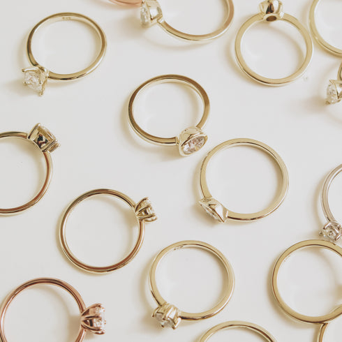 Leda ~ Four Claw Round Diamond Ring