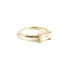 The Hera Ring - Moissanite Baguette Horizontally Set in Yellow Gold