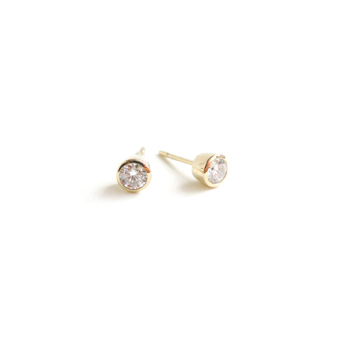 The Aether Stud Earrings ~ Lab Grown Diamonds ~ Yellow Gold