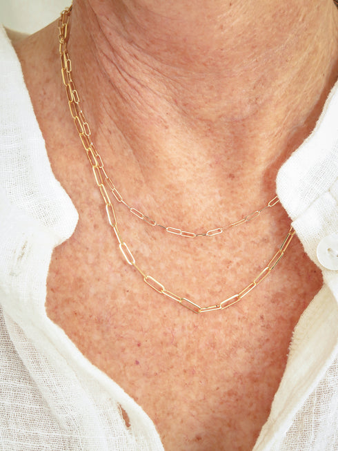 The Paperclip Chain in Silver