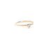 Three Claw Mini Moonstone Ring in Yellow Gold
