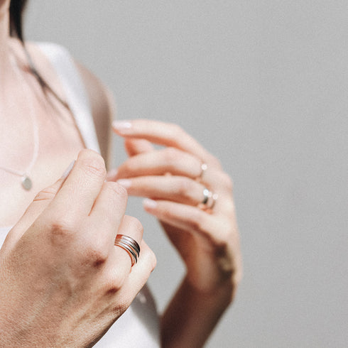 Full Round Band in White Gold