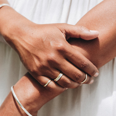 Full Round Band in Silver