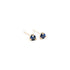 Three Claw Mini Sapphire Stud Earrings in Yellow Gold