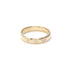 The Leo Half Round Band ~ with White Diamonds in Yellow Gold
