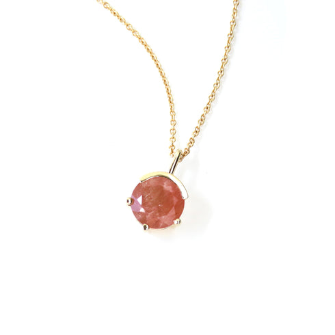 Pink Rutile Quartz Pendant