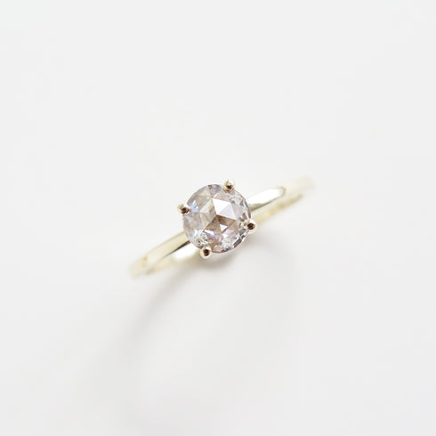 White Rose Cut Diamond Ring