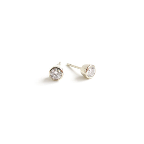 The Aether Stud Earrings ~ Lab Grown Diamonds ~ White Gold