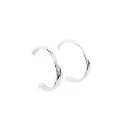 Medium Hoop Earrings in Silver