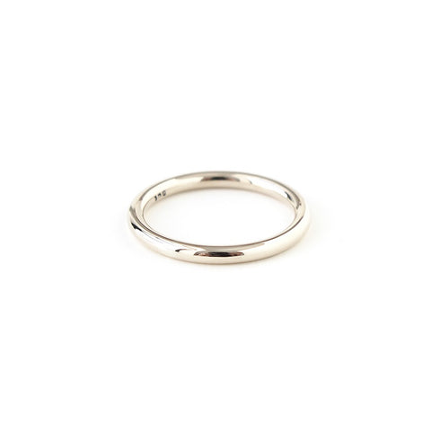 Full Round Band in White Gold