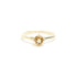 Four Claw Round Citrine Ring in Yellow Gold