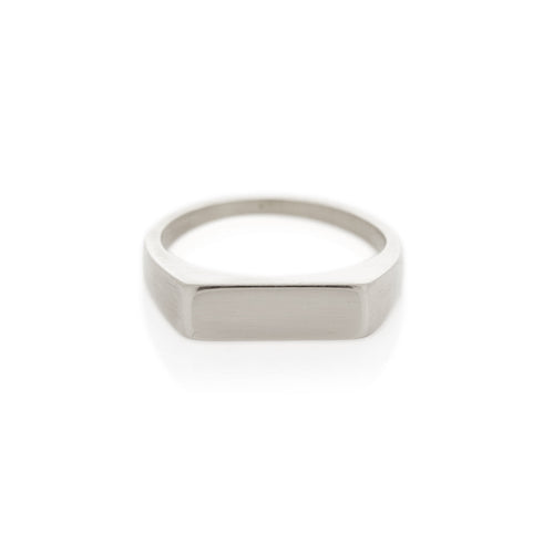 Rectangle Signet Ring in Silver