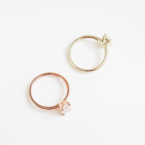 Nova ~ Four Claw Oval Diamond Ring