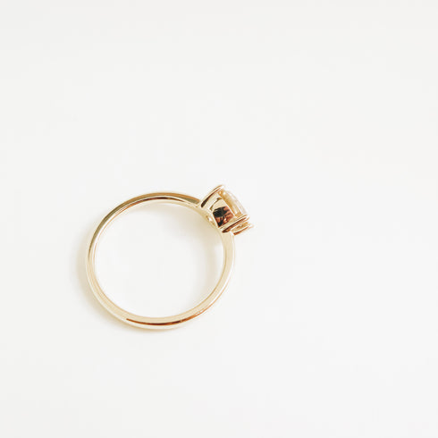 Leda ~ Six Claw Pear Diamond Ring