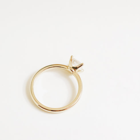 Luna ~ Four Claw Princess Cut Diamond Ring