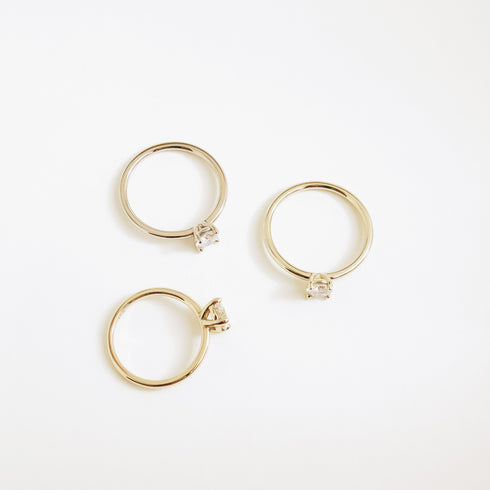 Nova ~ Four Claw Round Diamond Ring