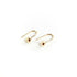 Garnet Dot Earrings in Yellow Gold