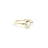 Partial Bezel Set Oval Prasiolite Ring in Yellow Gold
