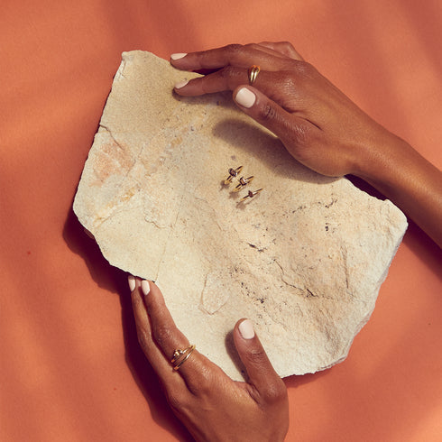 Partial Bezel Set Oval Smokey Quartz Ring in Yellow Gold