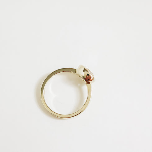 Maia ~ Horizontally Bezel Set Oval Diamond Ring