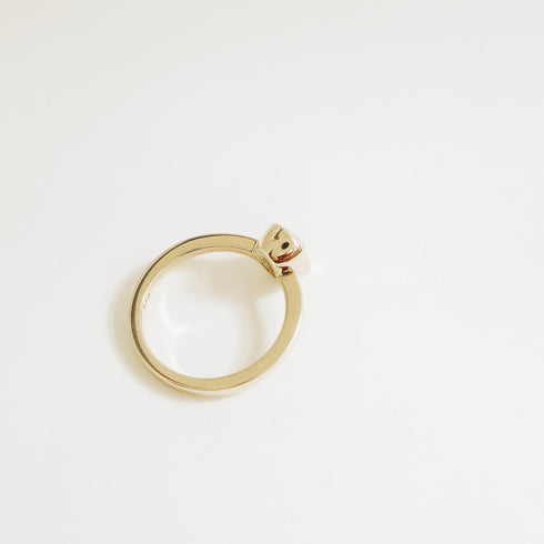 Maia ~ Vertically Bezel Set Oval Diamond Ring