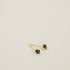 Three Claw Mini Tourmaline Stud Earrings in Yellow Gold