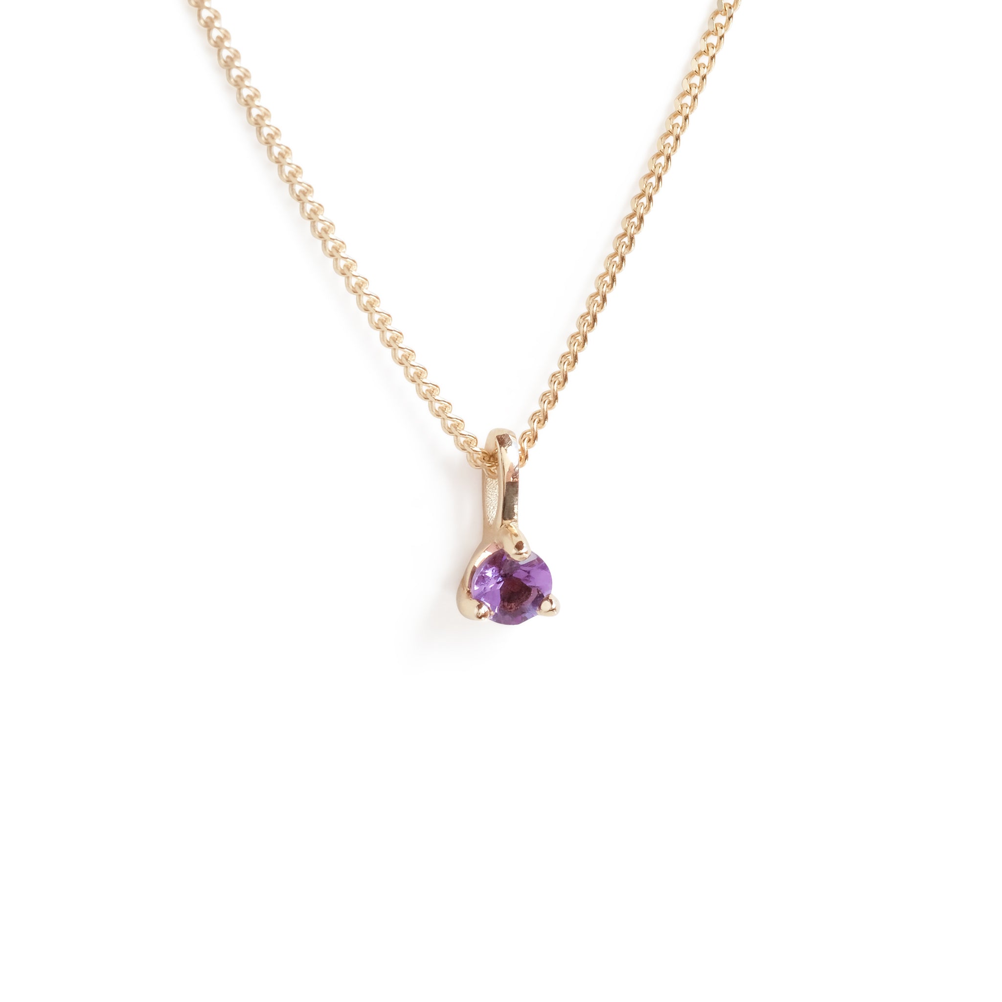 Small deals amethyst necklace