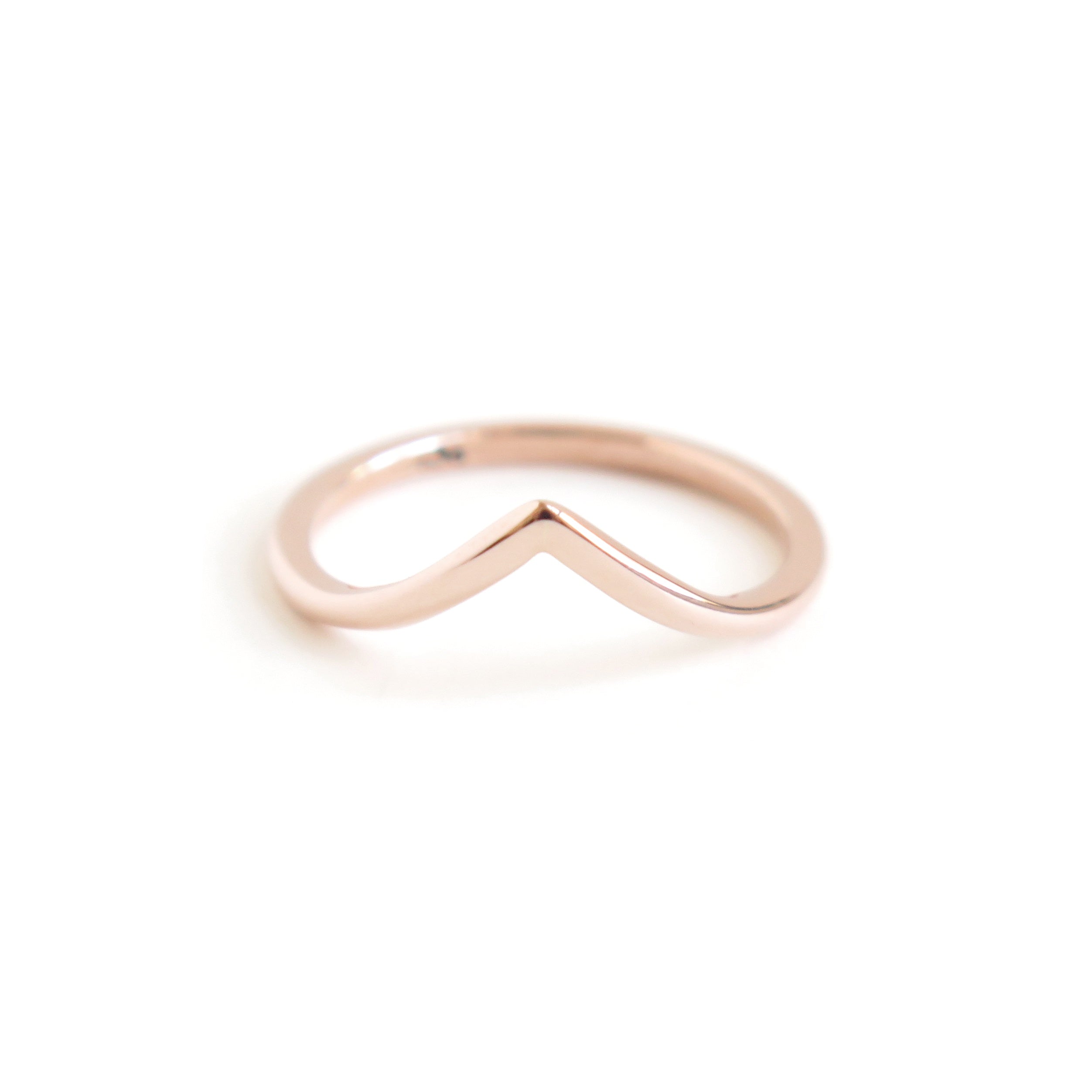 Wishbone rose hot sale gold ring